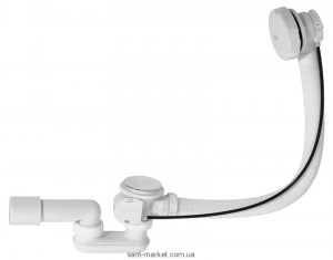 AlcaPlast Сифон для ванни автомат комплект білий (гофра 100 см) A451BM-100