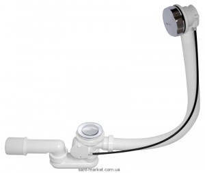 AlcaPlast Сифон для ванны автомат комплект метал A55K-57