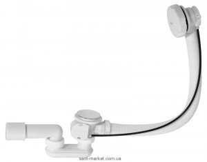 AlcaPlast Сифон для ванны автомат комплект белый (гофра 57 см) A451BM-57