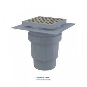 Cливной трап для душа AlcaPlast мокрый затвор прямой выпуск 150х150 APV13