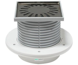 Cливной трап для душа AlcaPlast мокрый затвор прямой выпуск 122х122 APV14