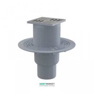 Cливной трап для душа AlcaPlast мокрый гидрозатвор прямой выпуск 105х105 APV201