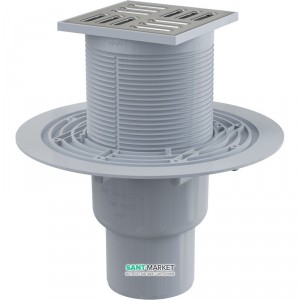 Cливной трап для підвальних приміщень AlcaPlast затвор комбінований 105х105 APV2321