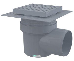 Cливной трап для душа AlcaPlast мокрый затвор боковой выпуск 150х150 APV10