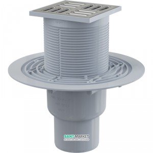 Cливной трап для подвальных помещений AlcaPlast затвор комбинированный 105х105 APV2321