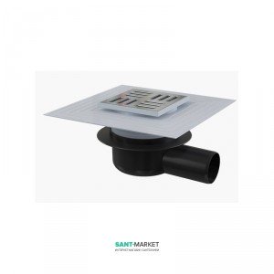 Трап для балконів і терас AlcaPlast сухий гізрозатвор бічній випуск 105х105 APV26C