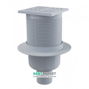 Cливной трап для душа AlcaPlast с мокрым затвором на уровне пола вертикальный 105х105 APV6111