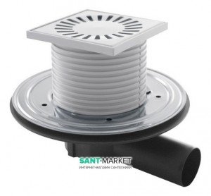 Зливний трап для душу AlcaPlast комбінований затвор бічній випуск 115х115 APV23