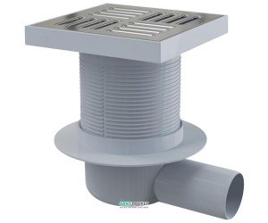 Сливной трап для душа AlcaPlast мокрый затвор боковой выпуск 150х150 APV5411