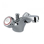 Смеситель для раковины двухвентильный с донным клапаном Fiore коллекция Astro хром 14 0124 01