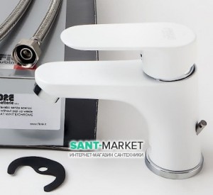 Смеситель для раковины однорычажный Fiore коллекция Kevon белый 81 BС 8122