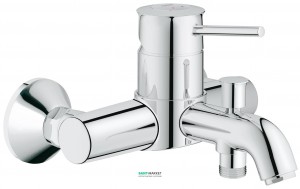Змішувач одинважільний для ванни з коротким виливом Grohe колекція BauClassic хром 32865000