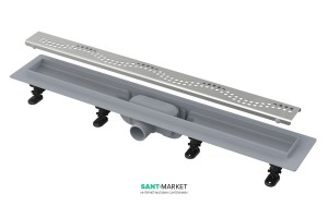 Желоб водосточный AlcaPlast боковой выпуск комбинированный затвор регулируемая высота APZ8-950