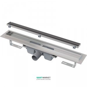 Желоб водосточный AlcaPlast боковой выпуск комбинированный затвор под плитку APZ7-Floor-650