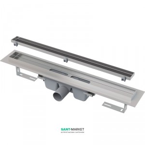 Жолоб водостічний AlcaPlast бічній випуск комбінований затвор під плитку APZ7-Floor-950