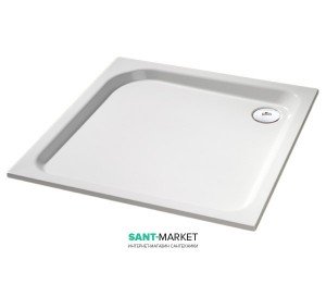 Душевой поддон квадратный Huppe Verano 100х100х8 с формованой панелью белый 235012.055