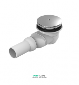 Сифон для душового піддону Sanit c кришкою хром 34.045.00.0000