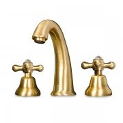 Смеситель для раковины двухвентильный с донным клапаном Fiore Margot-Sky бронза 01062800 Old Bronze