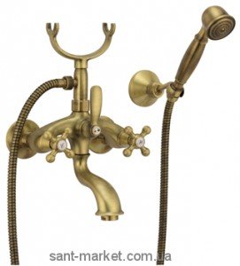 Смеситель двухвентильный для ванны с душем Fiore коллекция Margot бронза 26061100 Old Bronze