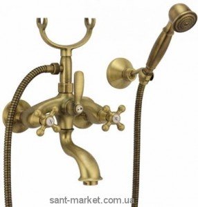 Смеситель двухвентильный для ванны с душем Fiore коллекция Margot бронза 26061000 Bronze