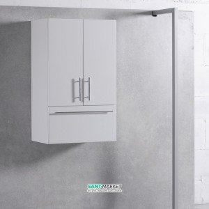 Шкафчик подвесной над стиральной машиной реверсивный Буль-Буль SCLM 600х396х1000 мм белый SCLM (ПНС)