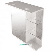 Дзеркальна шафа Буль-Буль МС-8 з діодним підсвічуванням 580x260х710 білий ШЗ-8