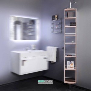 Пенал зеркальный крутящийся Буль-Буль SCMR 270х200х1700 белый SCMR (ПЗ-3К)