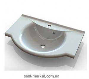 Раковина для ванної підвісна умивальник-стільниця Marmite колекція Anna біла 1124051103