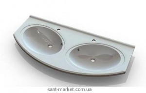 Раковина для ванної підвісна подвійна Marmite колекція Laila біла 01186124203