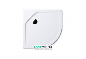 Душовий піддон сталевий емальований чверть кола Kaldewei Fontana 100х100х6.5 білий 445700010001