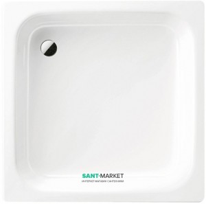 Душевой поддон стальной эмалированный квадратный Kaldewei Sanidusch 80x80х14 белый 331000010001