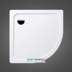 Душовий піддон сталевий емальований чверть кола Kaldewei Аrondo 90x90х2.5 білий 460000010001