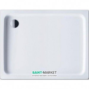 Душовий піддон сталевий емальований прямокутний Kaldewei Duschplan 100x75х6.5 білий 431648040001