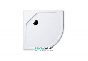 Душевой поддон стальной эмалированный четверть круга Kaldewei Fontana 100х100х6.5 белый 445700010001