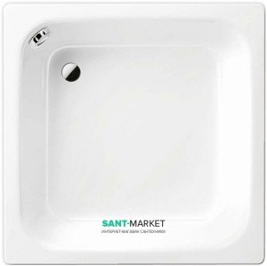 Душевой поддон стальной эмалированный квадратный Kaldewei Sanidusch 90х90х25 белый 332100010001
