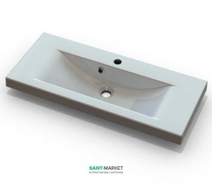 Раковина для ванной подвесная умывальник-столешница Marmite коллекция Selina белая 01055081103