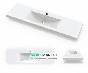 Раковина для ванної підвісна умивальник-стільниця Marmite колекція Selina біла 01055121103