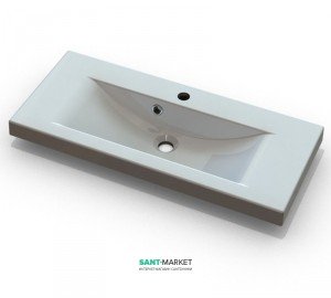 Раковина для ванної підвісна умивальник-стільниця Marmite колекція Selina біла 01055081103