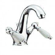 Змішувач для раковини Двохважеля з донним клапаном Fiore Margot Coloniale хром 02062301 Chrome