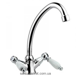 Змішувач для раковини Двохважеля високий Fiore Margot Coloniale хром 02036301 Chrome