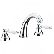 Смеситель для раковины двухрычажный с донным клапаном Fiore Margot Coloniale хром 02062800 Chrome