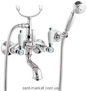 Змішувач двохвентильний для ванни з душем Fiore колекція Margot Coloniale хром 02061000 Chrome