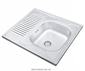 Мойка для кухни прямоугольная Ukinox Standart есть крыло  накладная  нержавеющая сталь  хром STM 600 500 4C