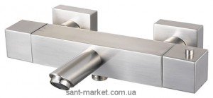 Смеситель с термостатом двухвентильный для ванны Haceka коллекция Mezzo матовый хром 403161