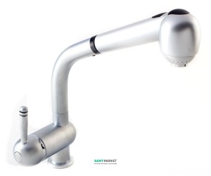 Змішувач для кухні з висувною лійкою Ukinox Classic змішувач матовий 41146 STСR