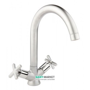 Змішувач для кухні Ukinox змішувач ретростиль матовий хром 41218 STCR