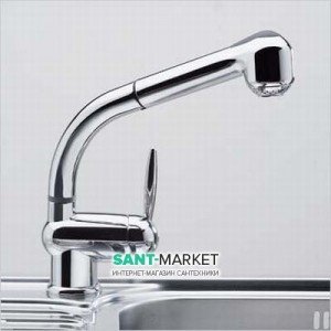 Смеситель для кухни с выдвижной лейкой Ukinox Classic однорычажный 41146 СR