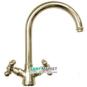 Змішувач для кухні Ukinox змішувач золотий ретростиль 41217 GB
