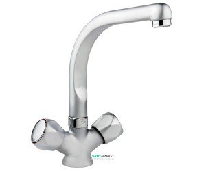 Смеситель для кухни Ukinox двухвентильный матовый хром 42133-98 STCR