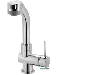 Смеситель для кухни с выдвижной лейкой Ukinox однорычажный матовый хром 7761 ST